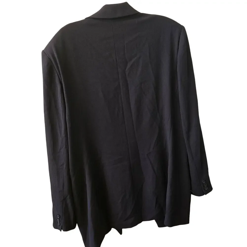 Nygard Collection 16 Navy Blue One-button Classic Tailored Jacket/Blazer [0480] - Picture 2 of 12